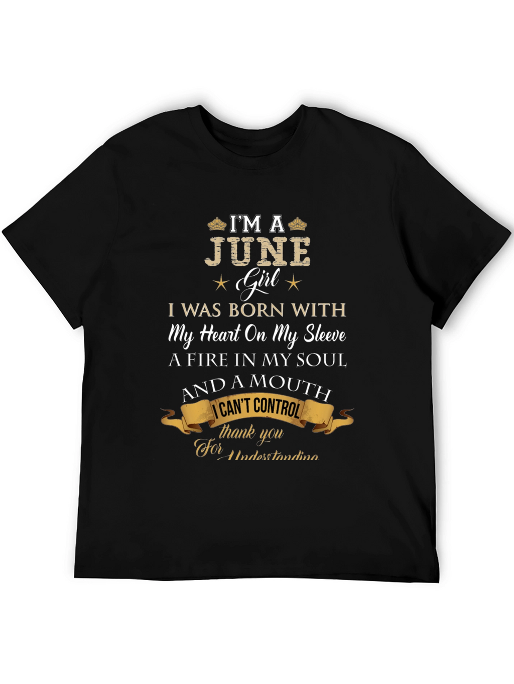 June Girl T-Shirt - Heart on Sleeve Birthday Tee