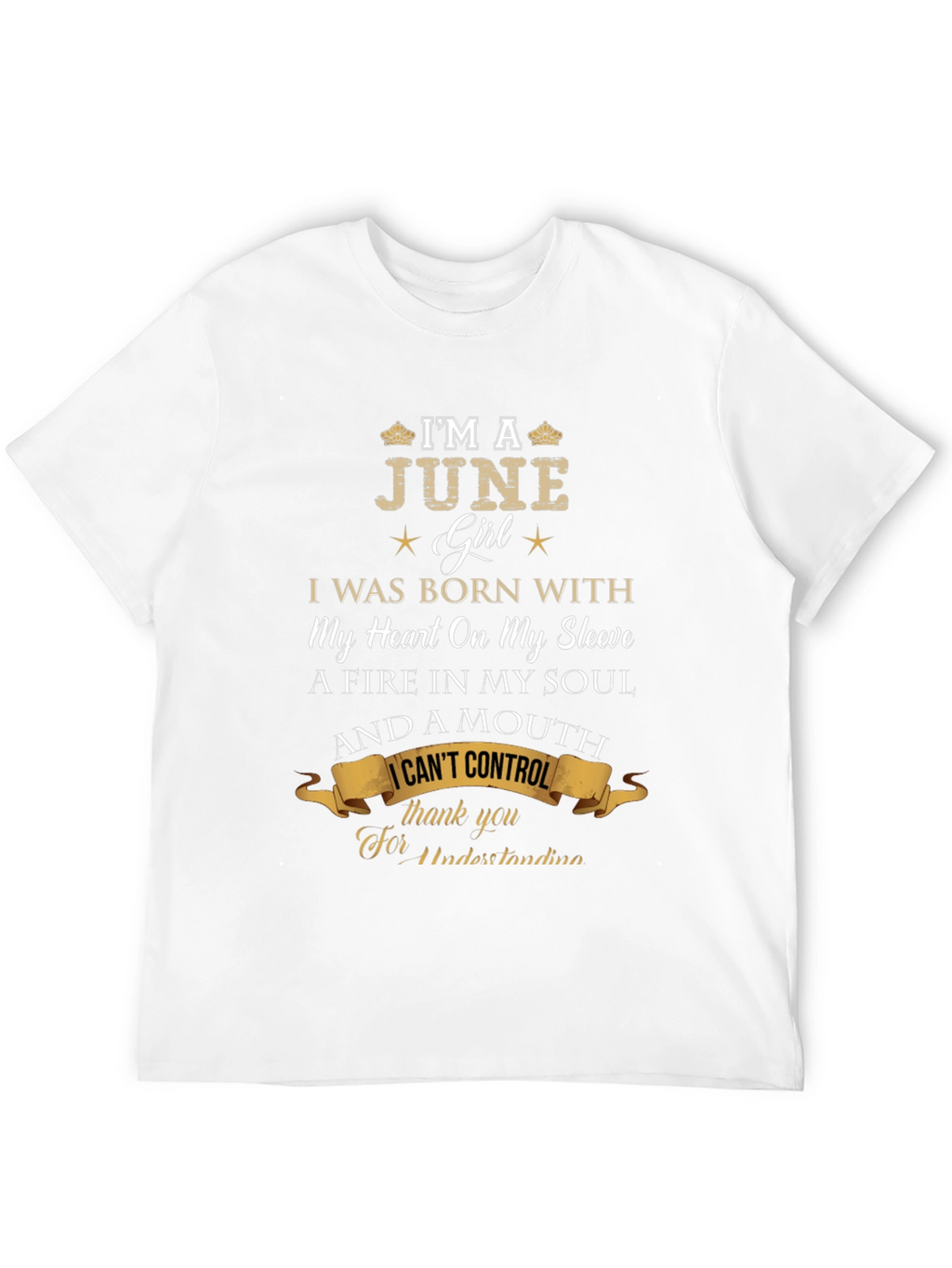 June Girl T-Shirt - Heart on Sleeve Birthday Tee