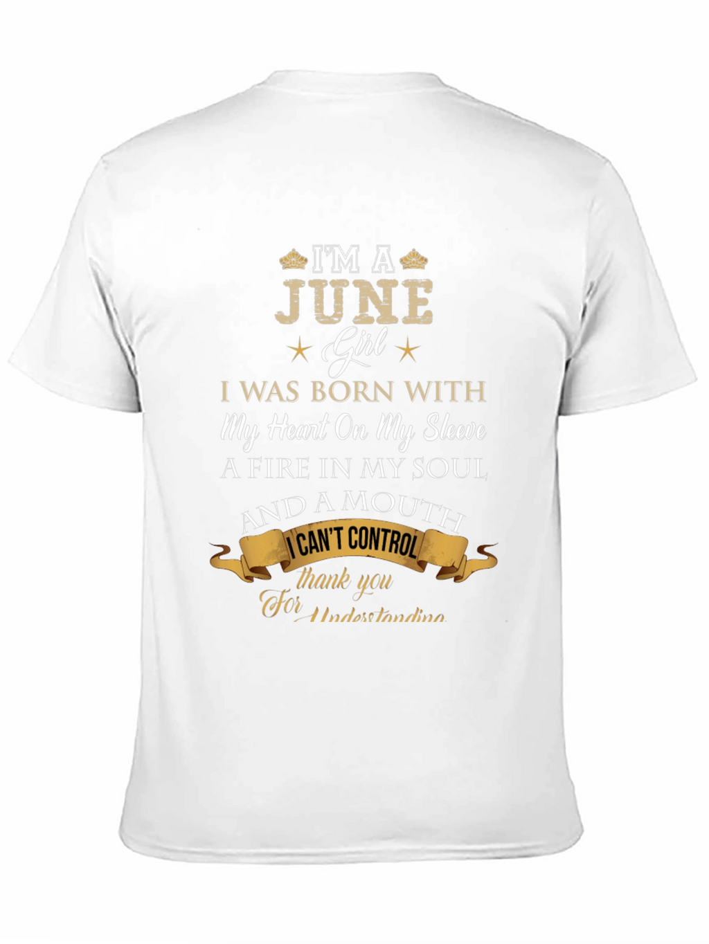 June Girl T-Shirt - Heart on Sleeve Birthday Tee