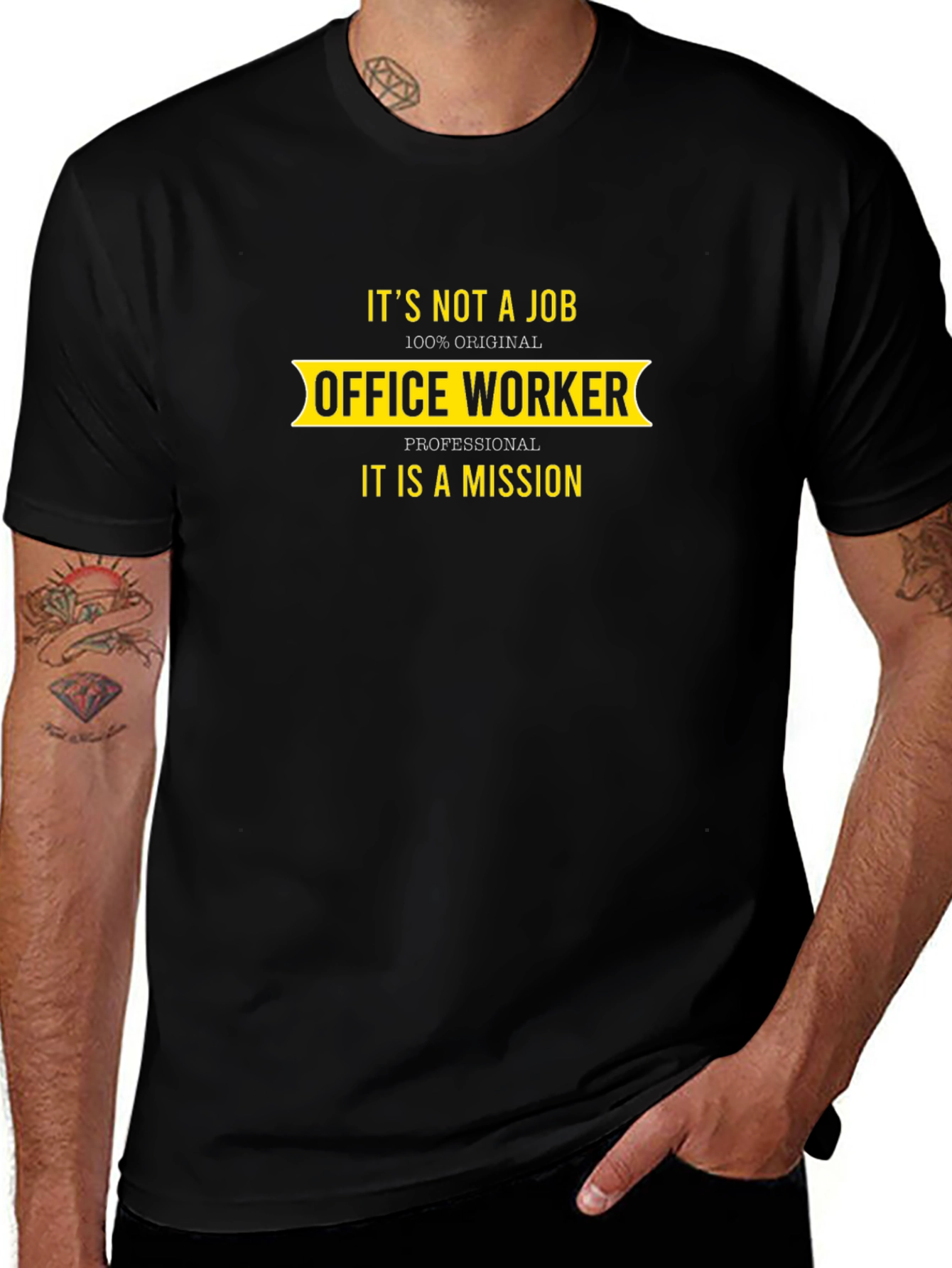 Office Worker T-Shirt: Its Not a Job Its a Mission