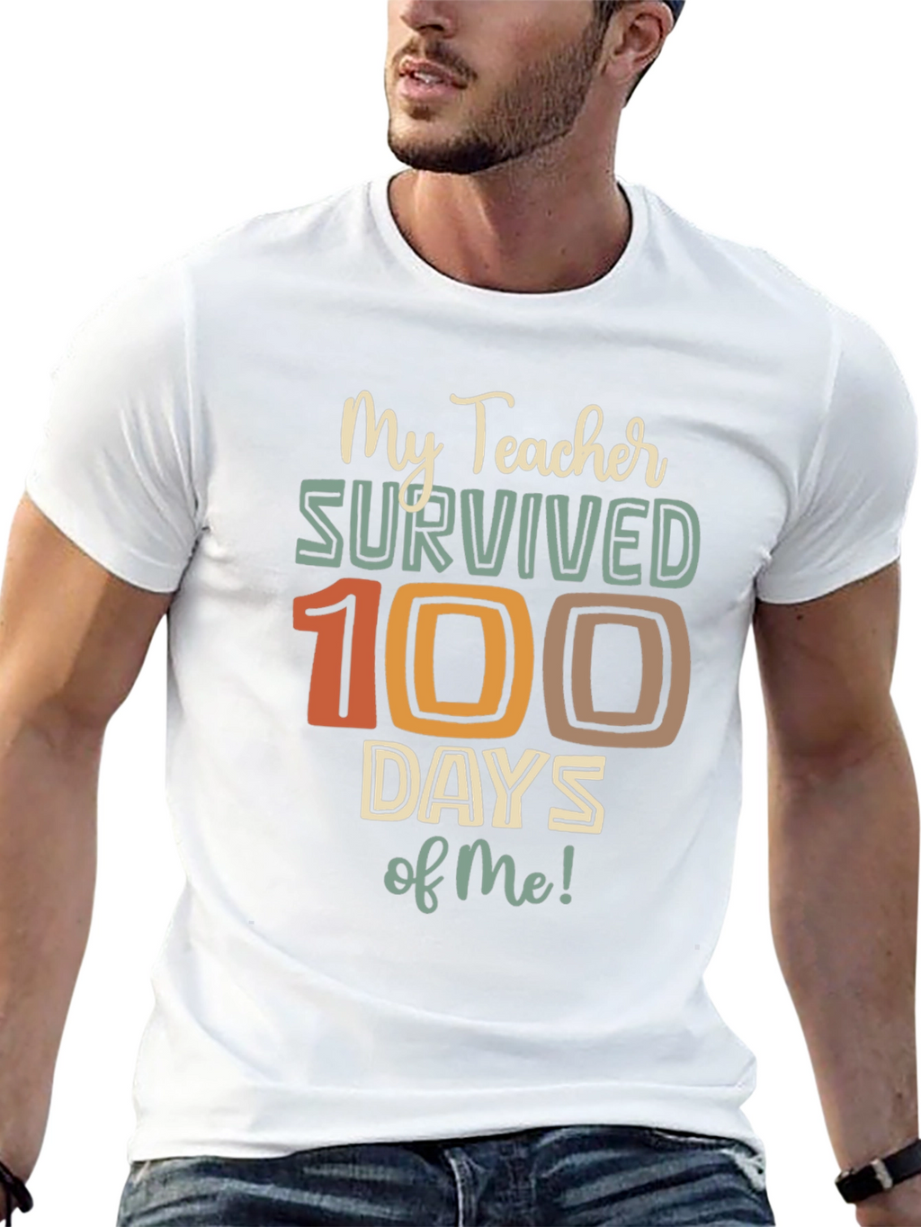 My Teacher Survived 100 Days of Me Graphic Tee