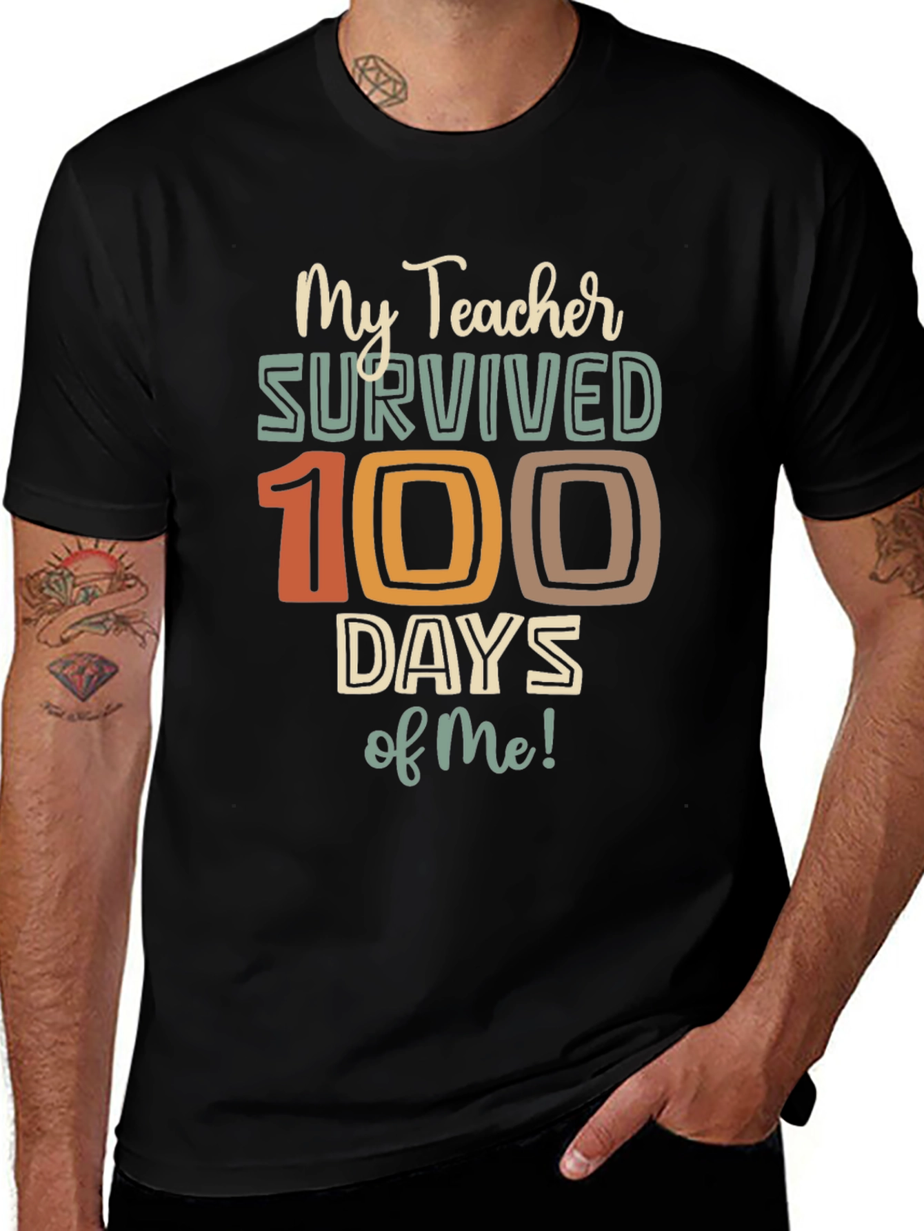 My Teacher Survived 100 Days of Me Graphic Tee