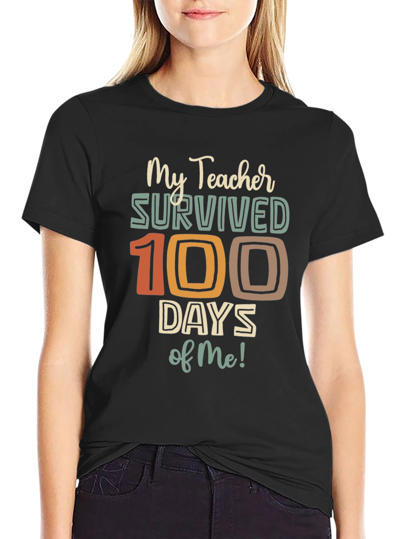 My Teacher Survived 100 Days of Me Graphic Tee