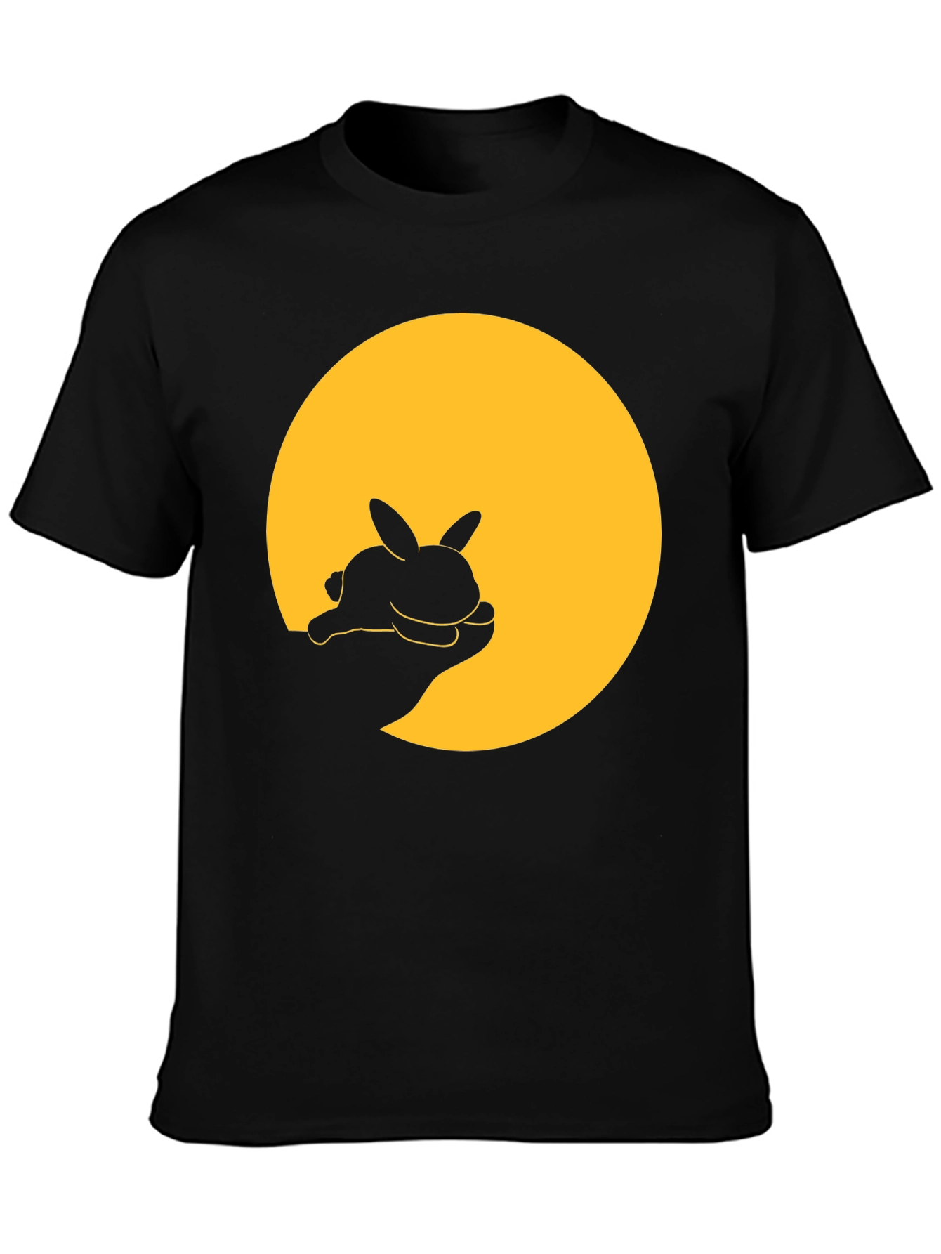 Bunny Silhouette Graphic Tee - Black