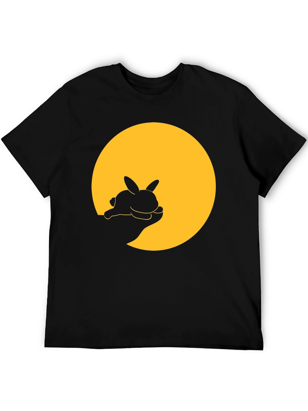 Bunny Silhouette Graphic Tee - Black