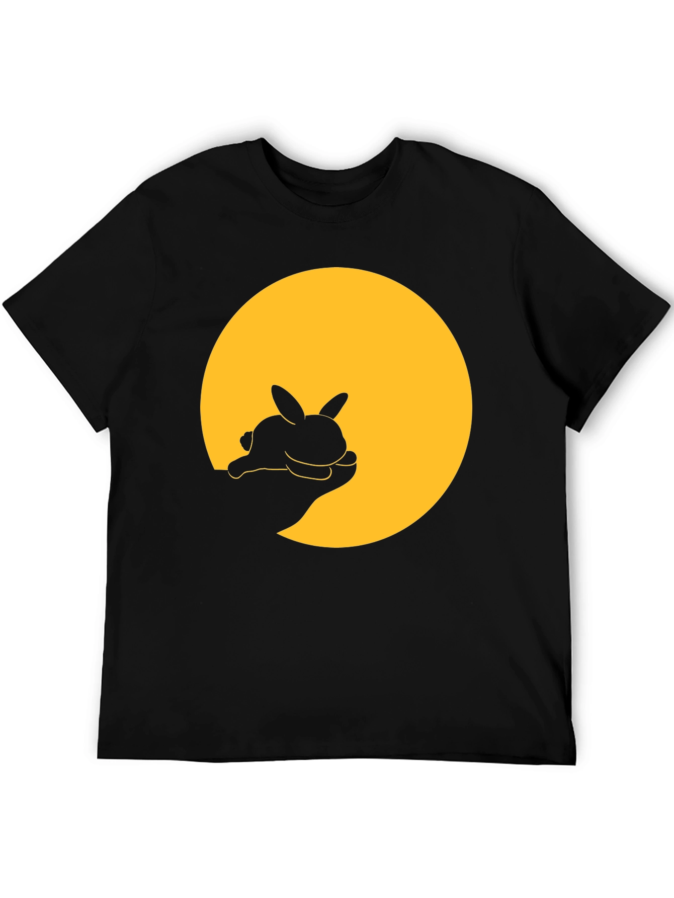 Bunny Silhouette Graphic Tee - Black