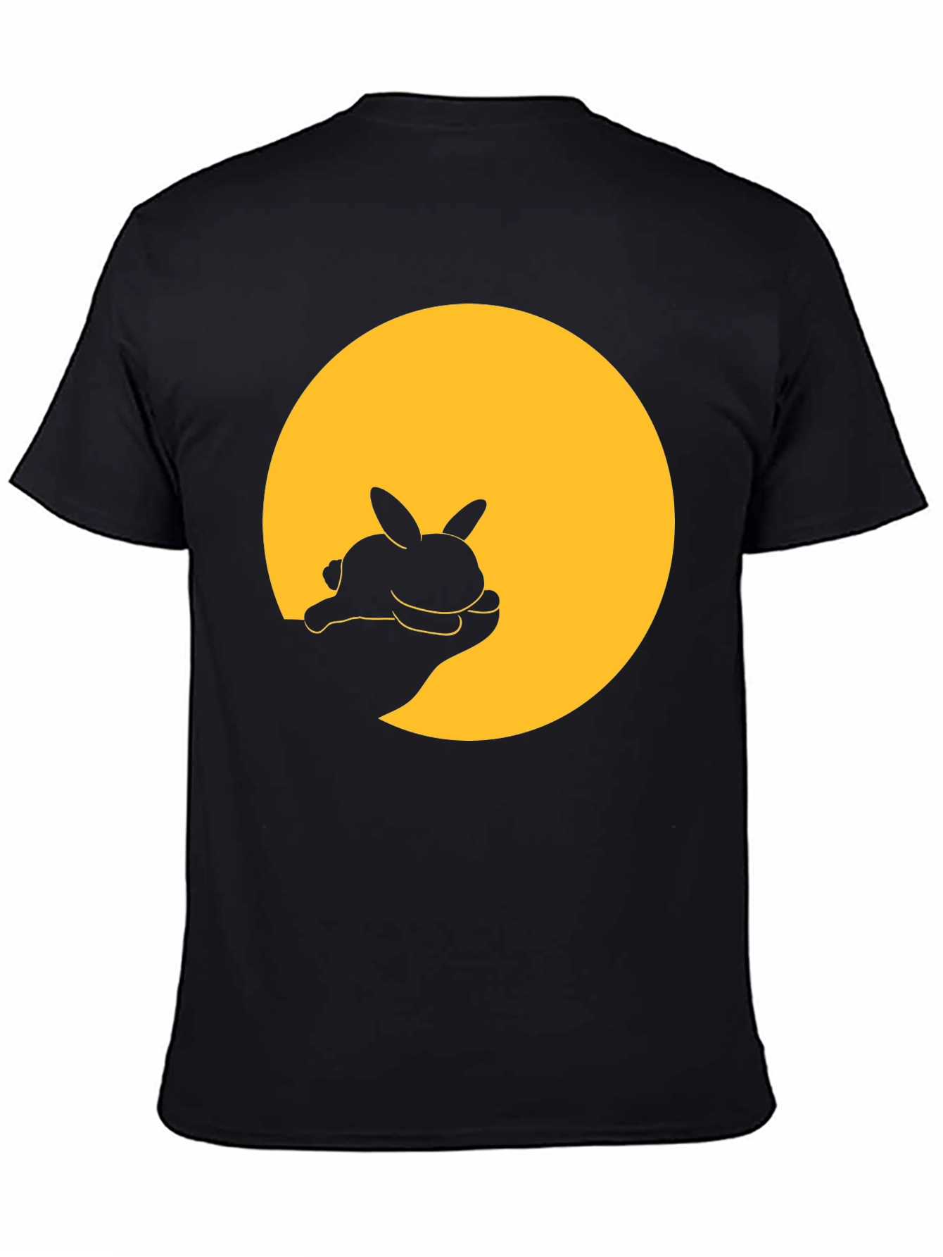 Bunny Silhouette Graphic Tee - Black