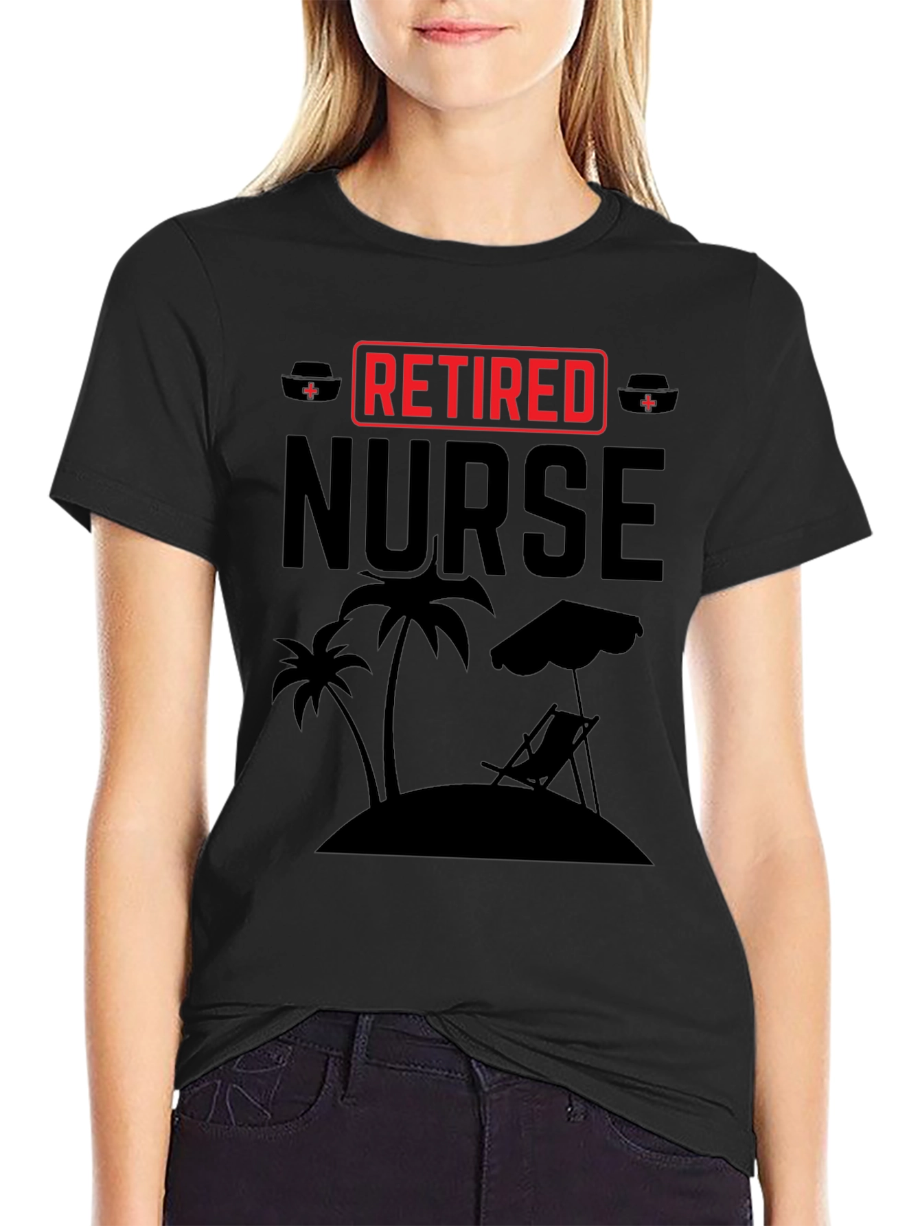 Retired Nurse Beach T-Shirt - Relaxing Retirement