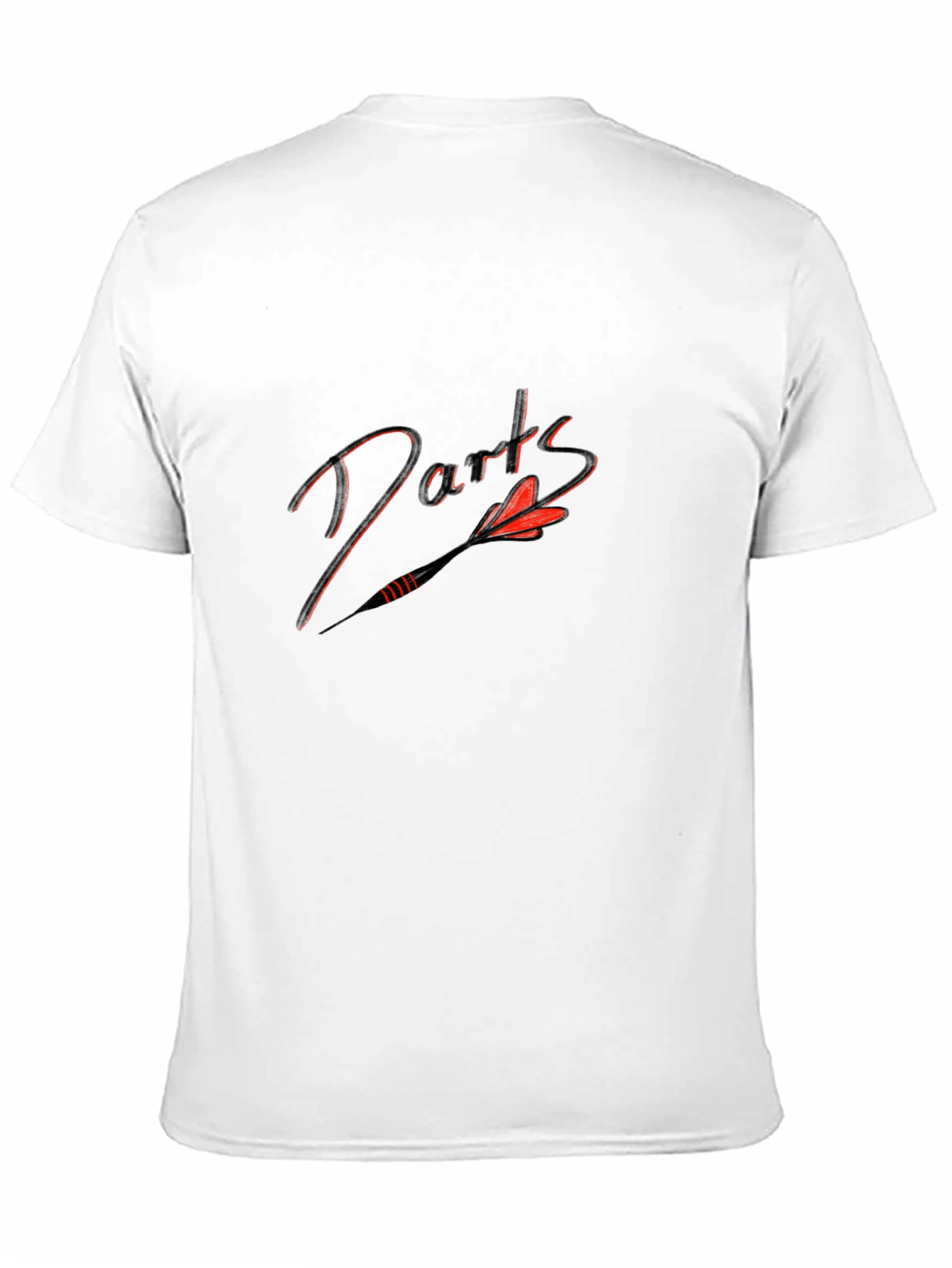 Darts Graphic Tee - Black Cotton Blend T-Shirt
