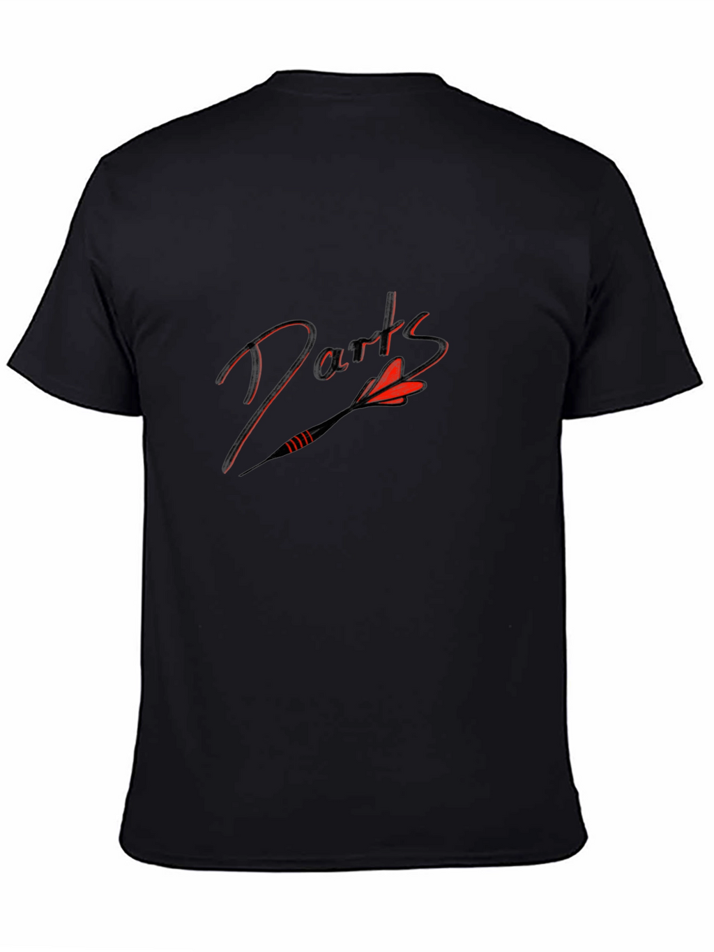 Darts Graphic Tee - Black Cotton Blend T-Shirt