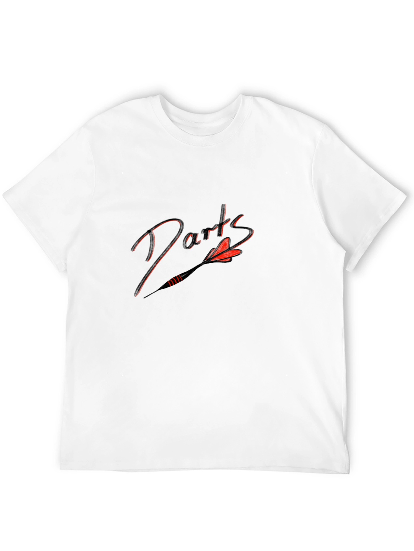 Darts Graphic Tee - Black Cotton Blend T-Shirt