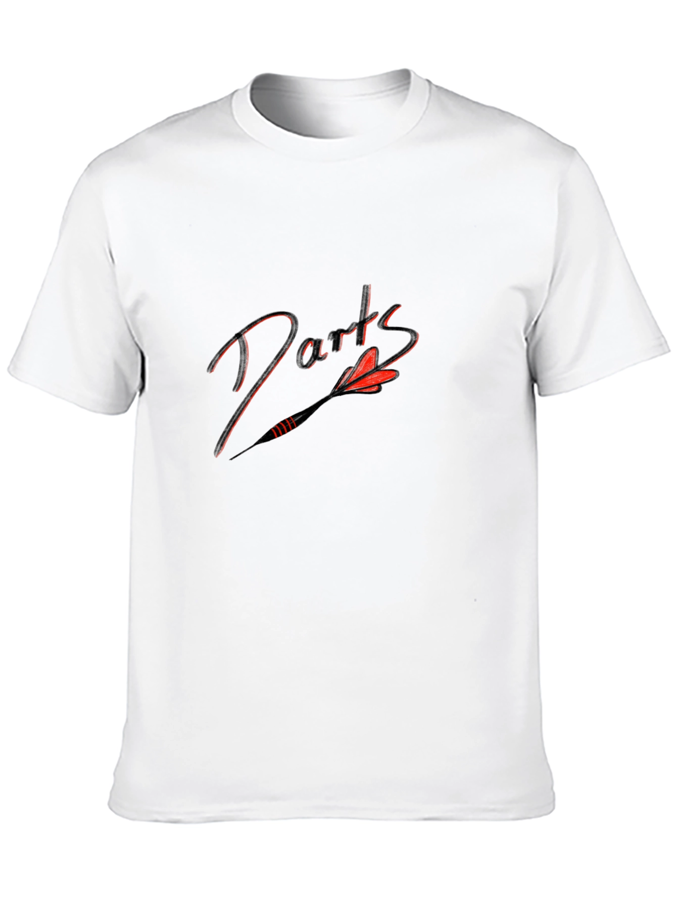 Darts Graphic Tee - Black Cotton Blend T-Shirt