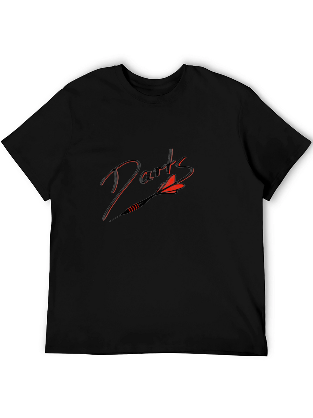 Darts Graphic Tee - Black Cotton Blend T-Shirt