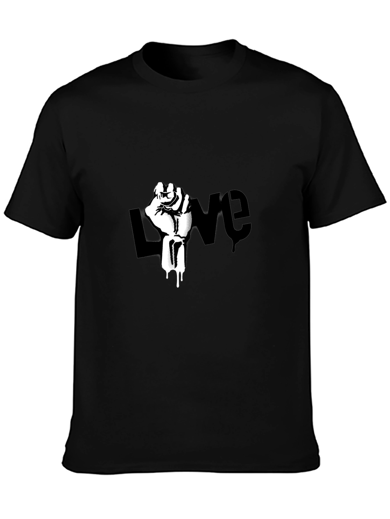 Love Fist T-Shirt - Black Graphic Tee
