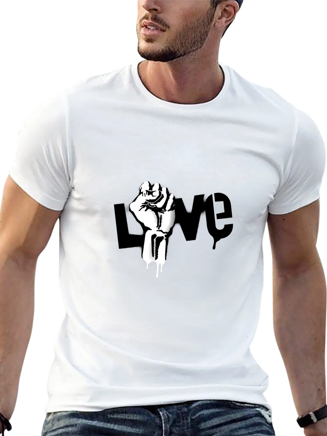 Love Fist T-Shirt - Black Graphic Tee