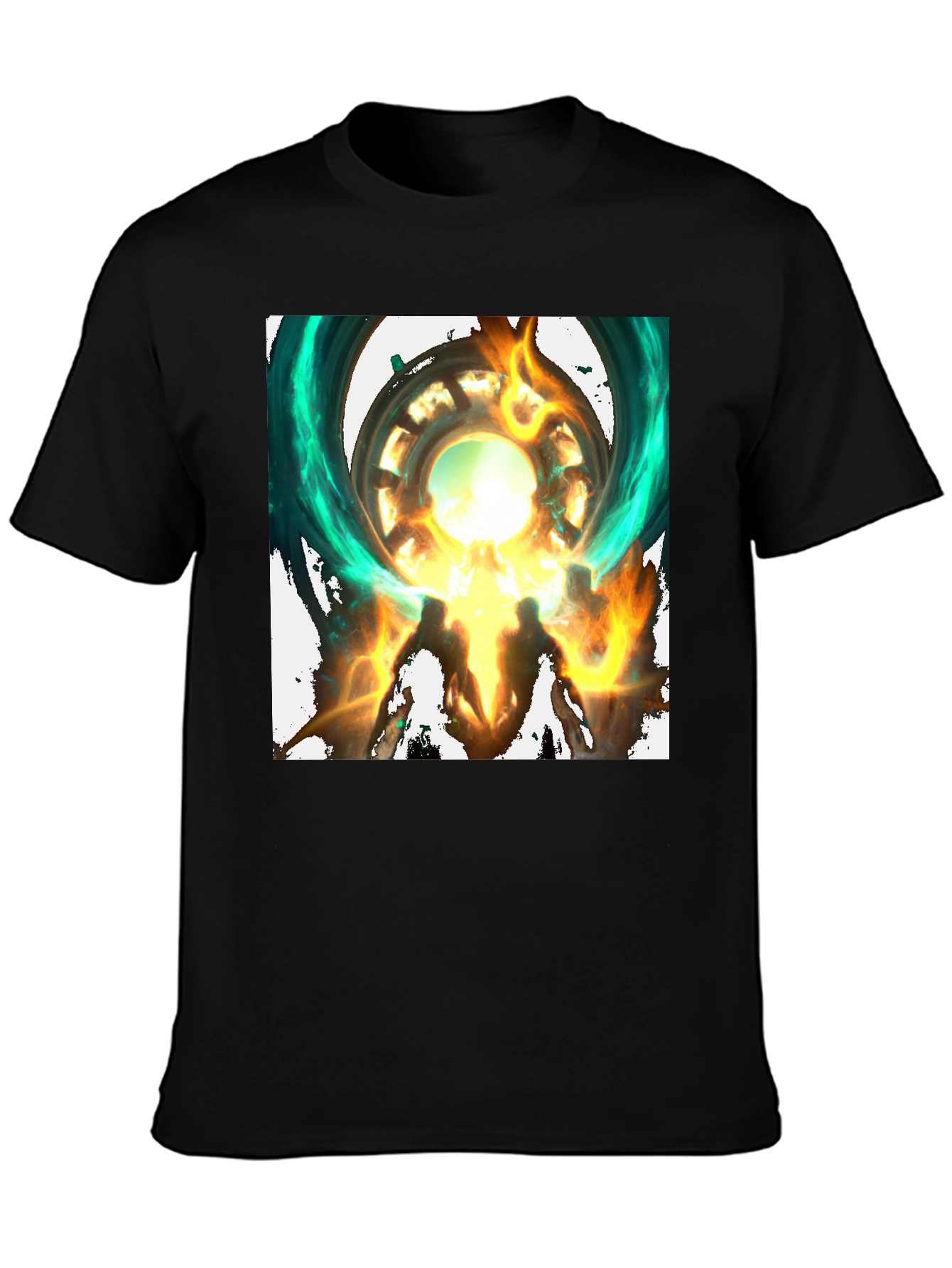 Mystical Portal Graphic Black T-Shirt
