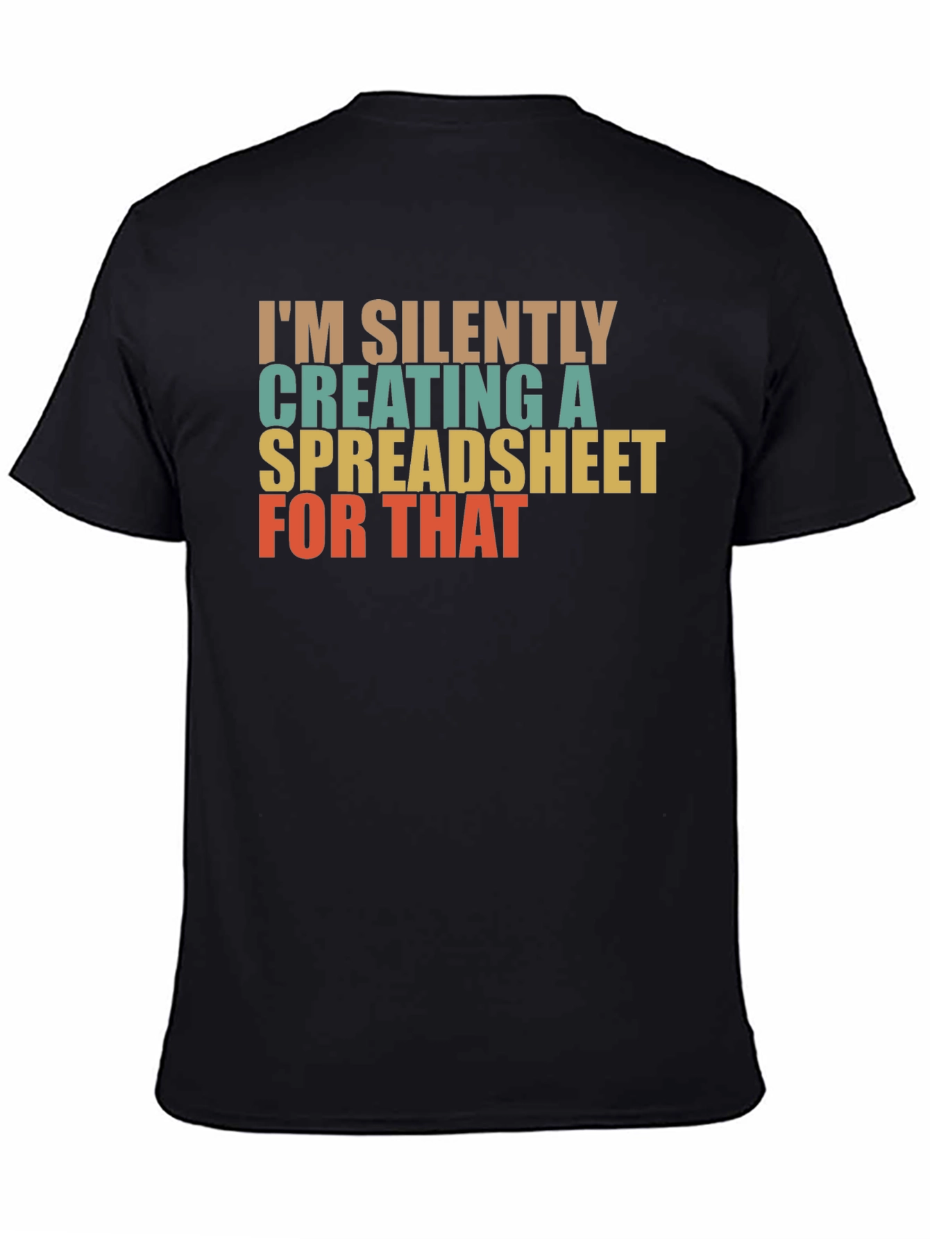 Silently Creating a Spreadsheet T-Shirt - Black