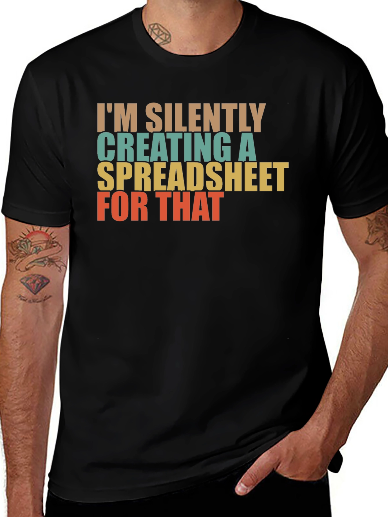 Silently Creating a Spreadsheet T-Shirt - Black