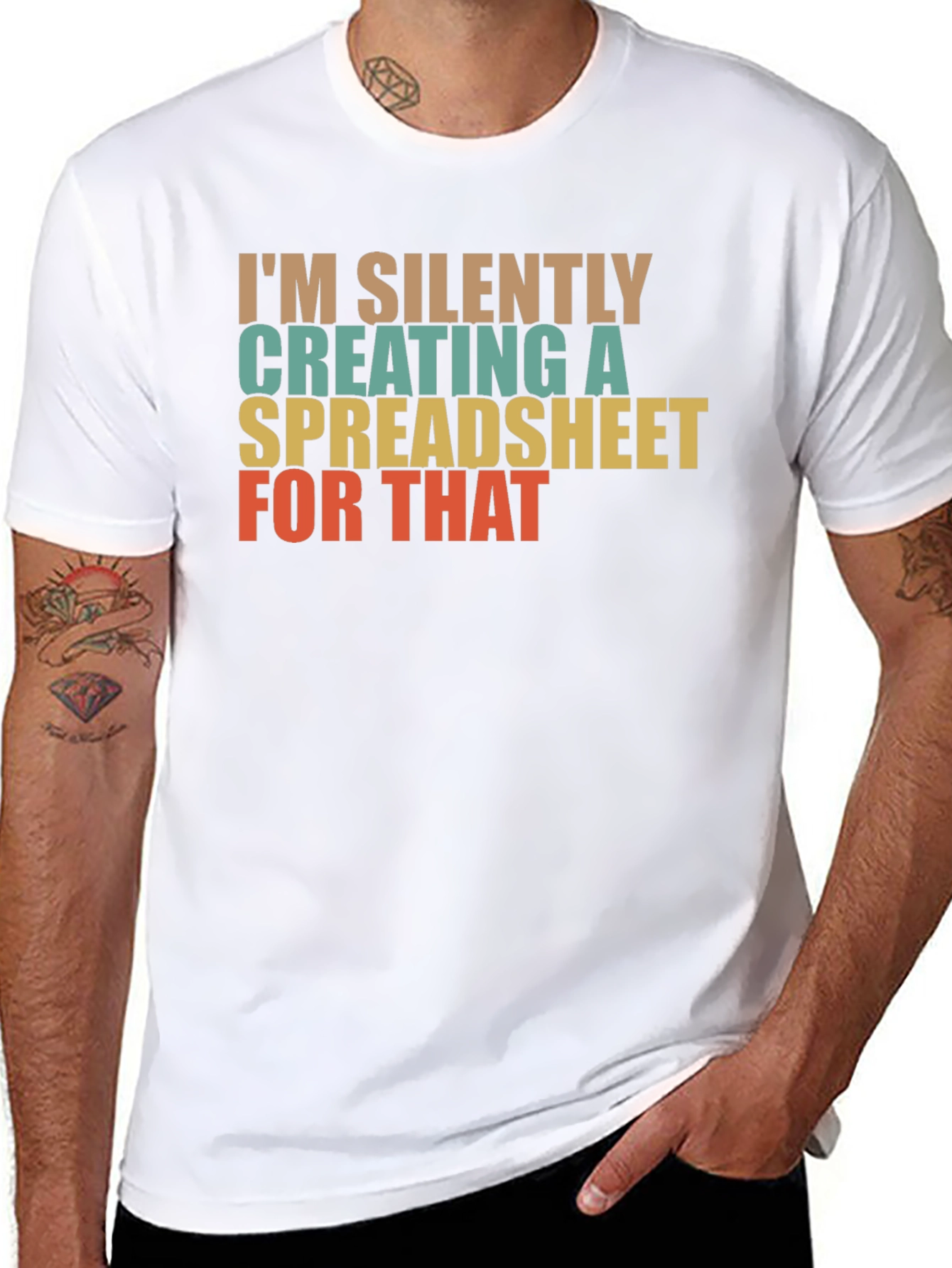 Silently Creating a Spreadsheet T-Shirt - Black