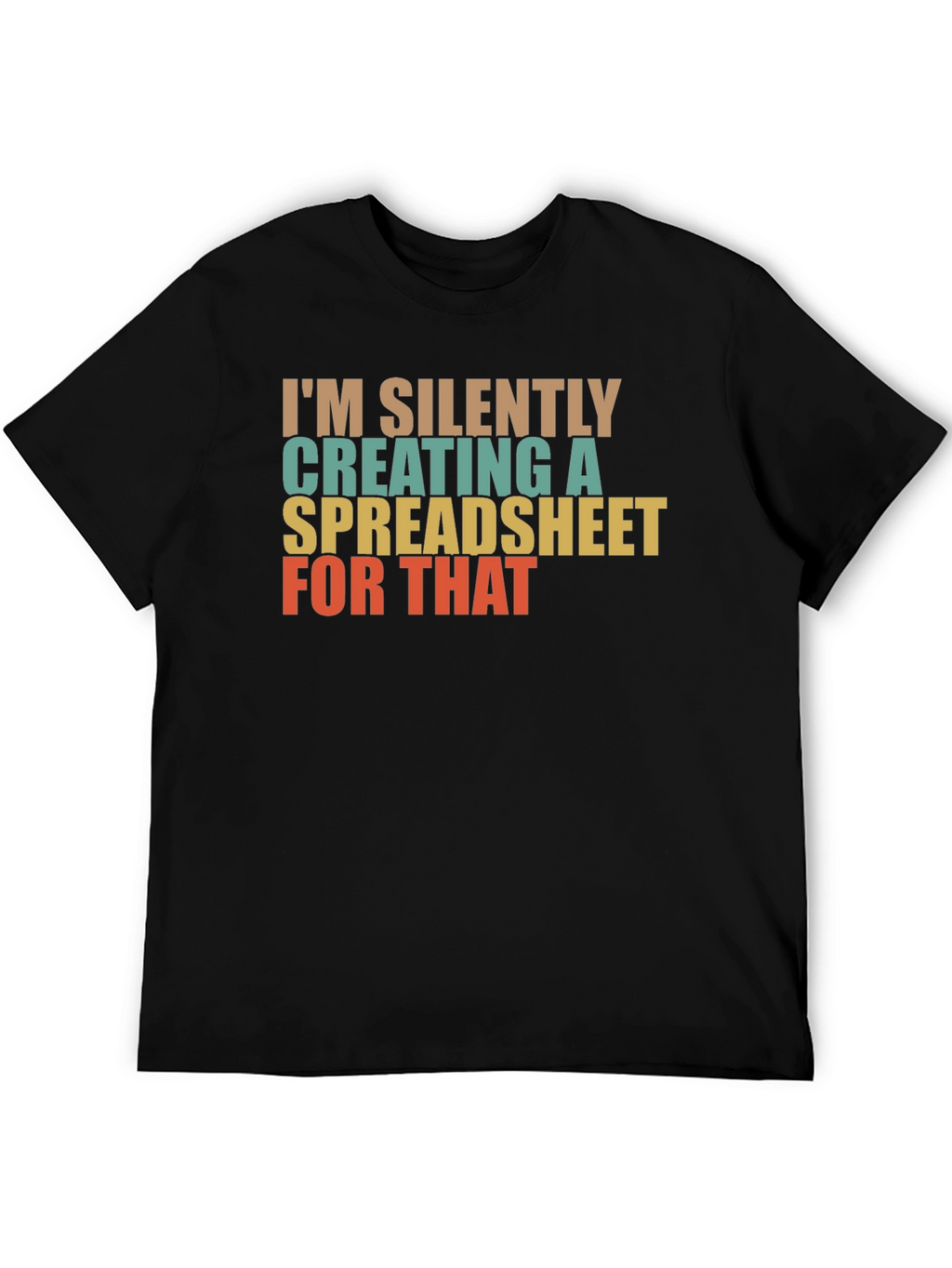 Silently Creating a Spreadsheet T-Shirt - Black