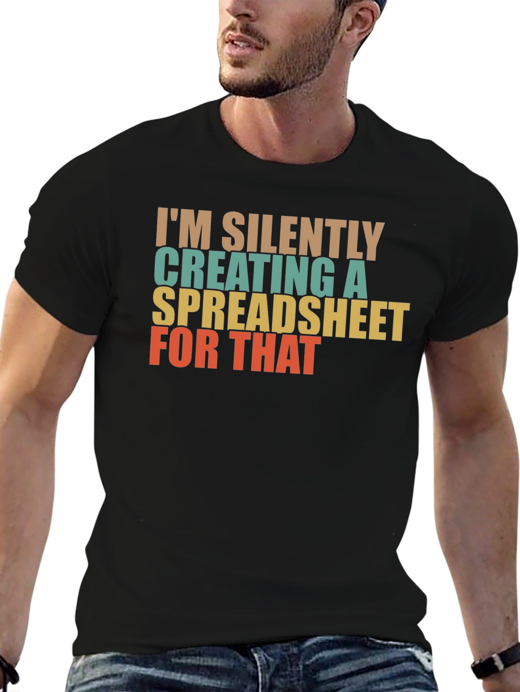 Silently Creating a Spreadsheet T-Shirt - Black