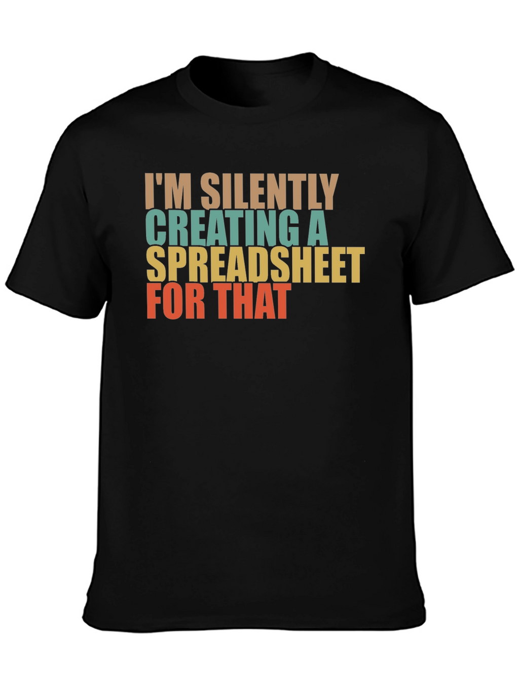 Silently Creating a Spreadsheet T-Shirt - Black