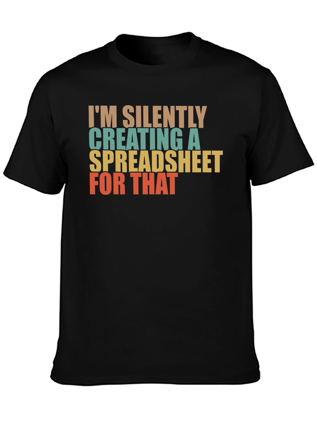 Silently Creating a Spreadsheet T-Shirt - Black