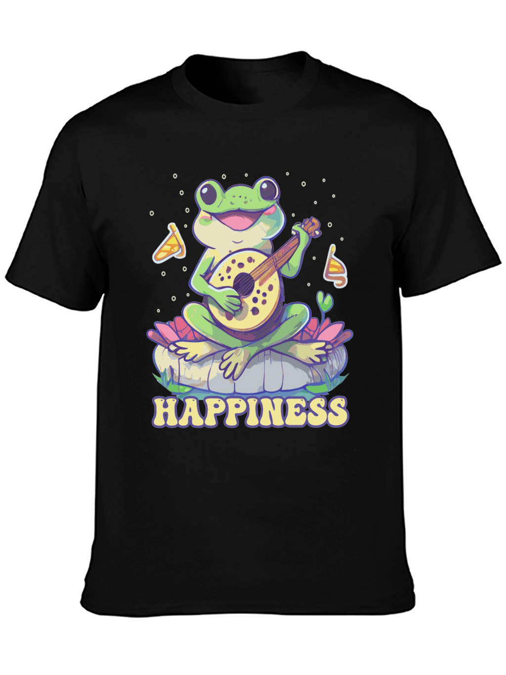 Happiness Frog T-Shirt - Musical Frog Graphic Tee