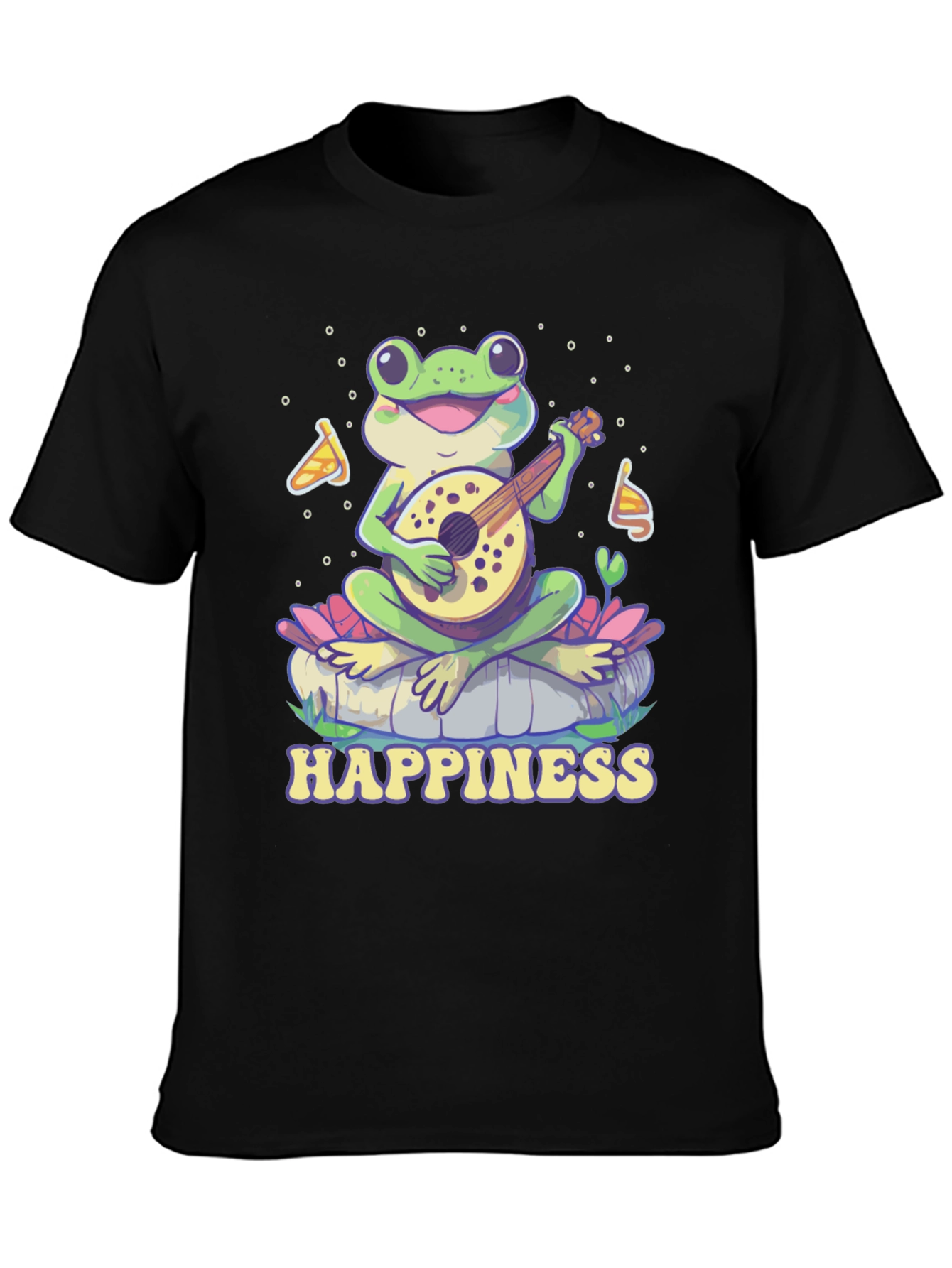 Happiness Frog T-Shirt - Musical Frog Graphic Tee