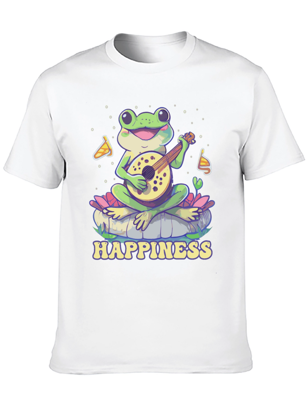 Happiness Frog T-Shirt - Musical Frog Graphic Tee