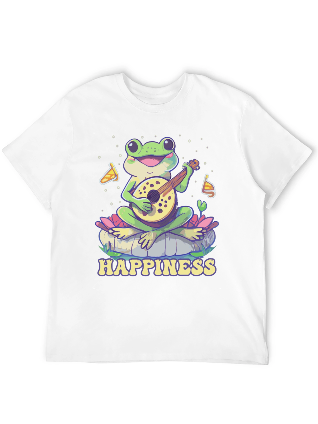 Happiness Frog T-Shirt - Musical Frog Graphic Tee