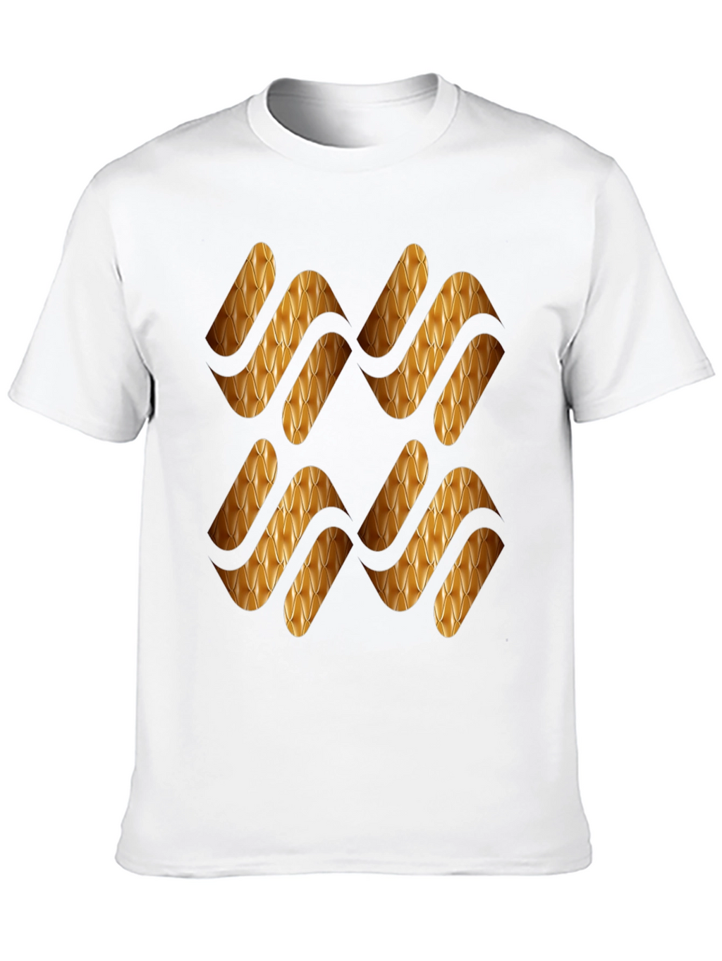 Stylish Black T-Shirt with Gold Pattern