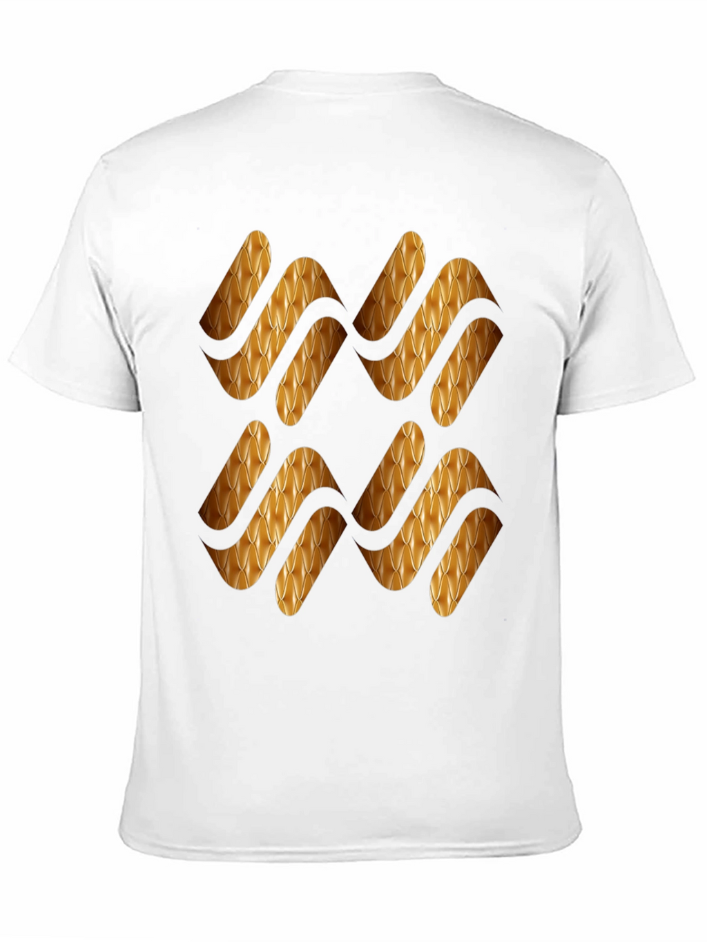 Stylish Black T-Shirt with Gold Pattern