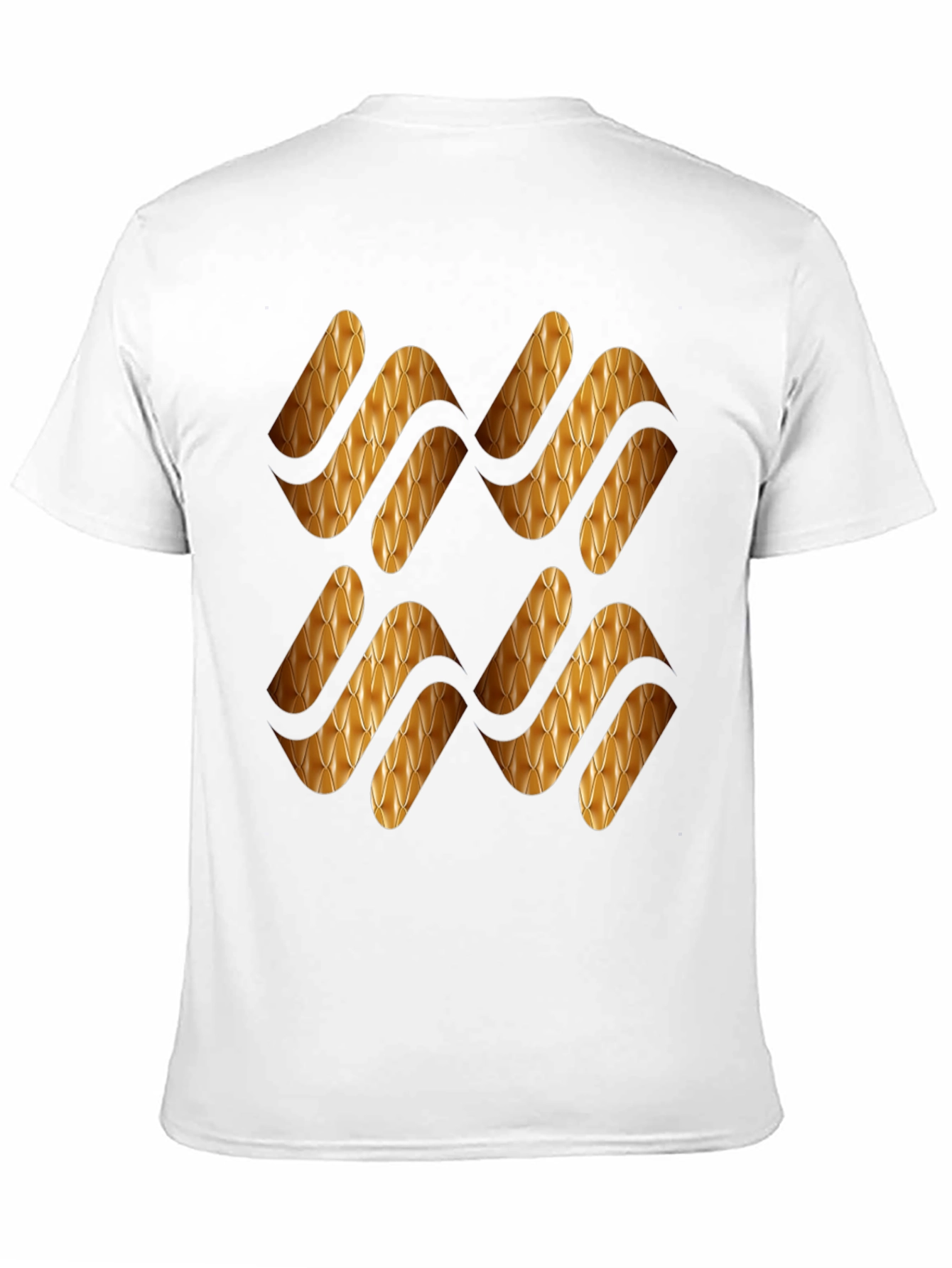 Stylish Black T-Shirt with Gold Pattern