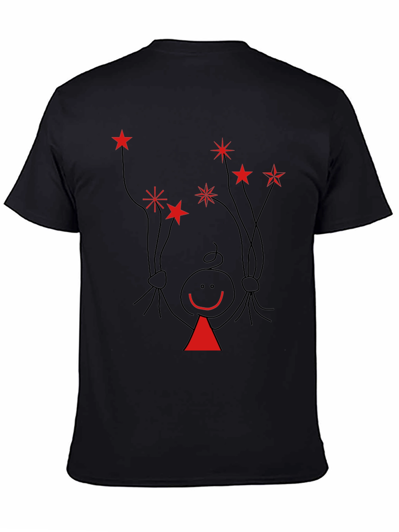 Novelty Stick Figure Star Graphic Tee