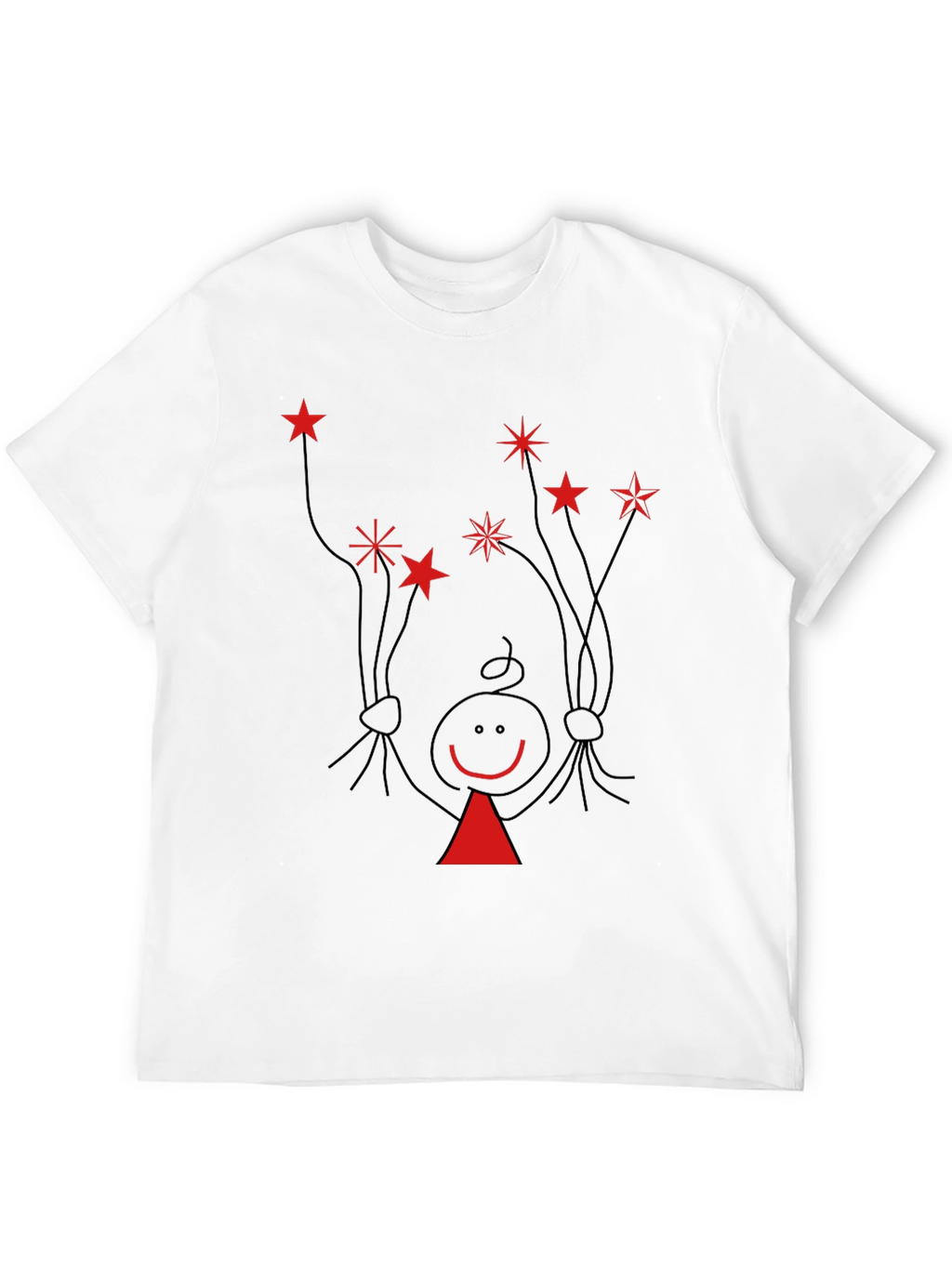 Novelty Stick Figure Star Graphic Tee