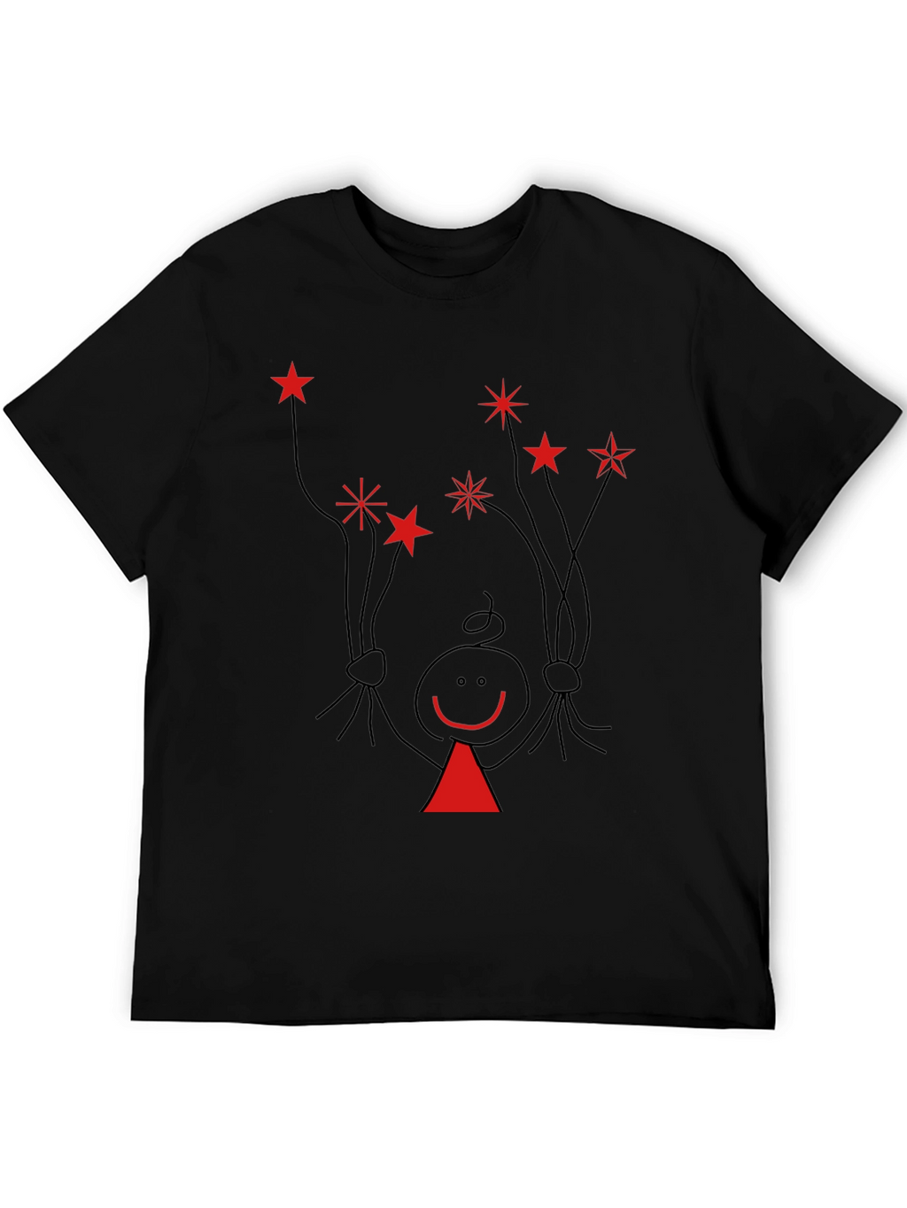 Novelty Stick Figure Star Graphic Tee