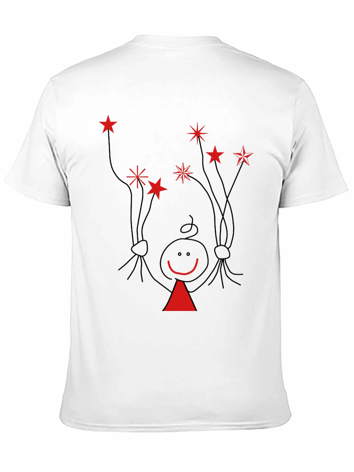 Novelty Stick Figure Star Graphic Tee