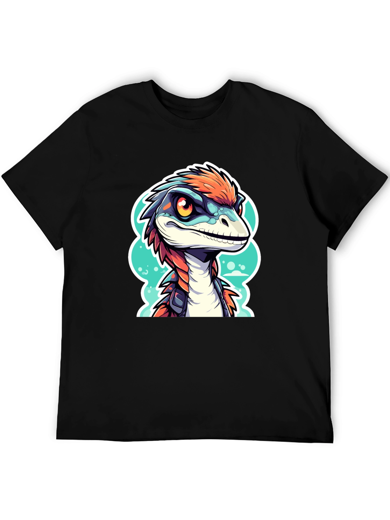 Dino Raptor Graphic Tee - Cool Cartoon Animal Shirt