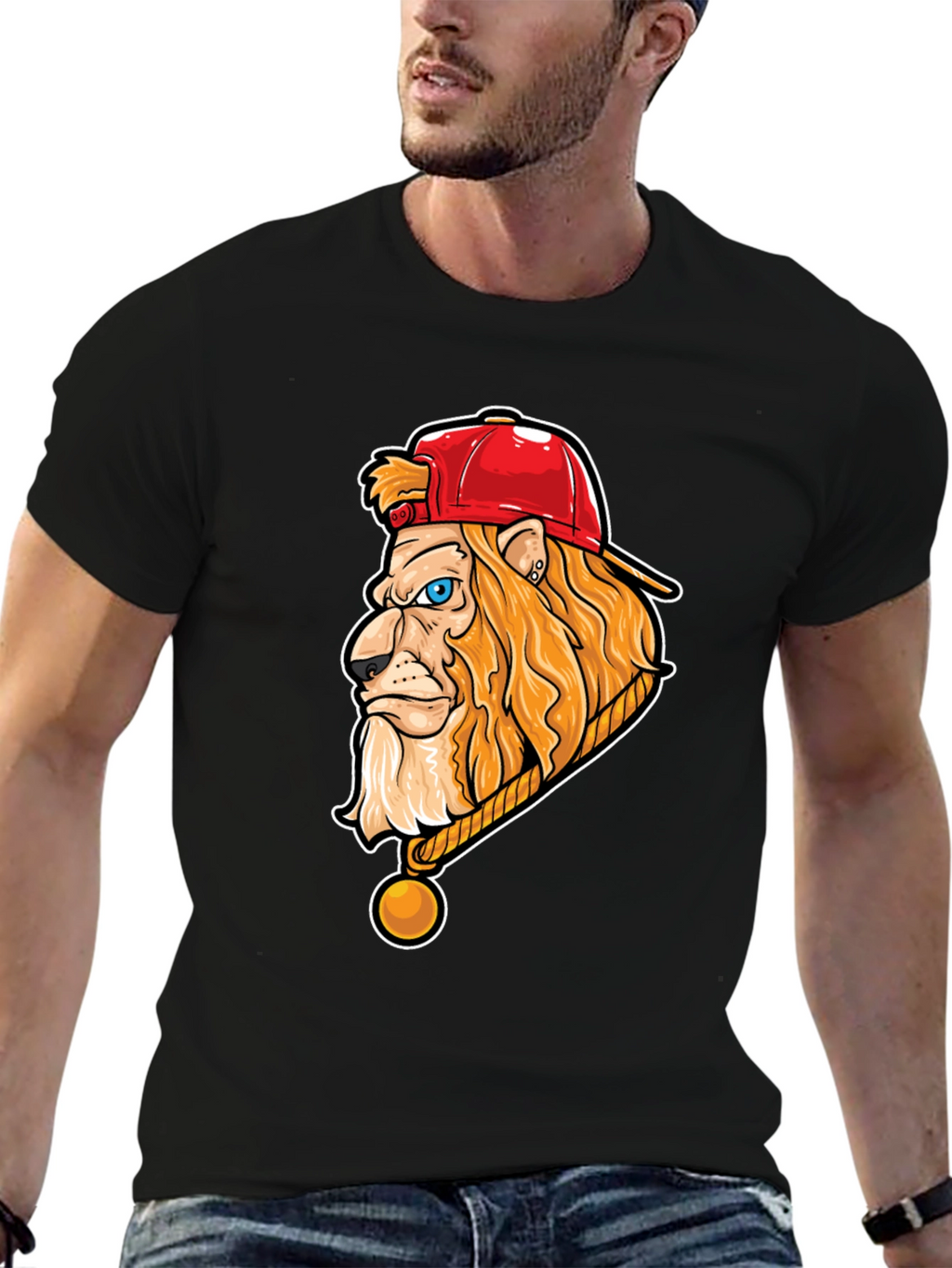 Lion Head Graphic Tee - Cool Streetwear Style