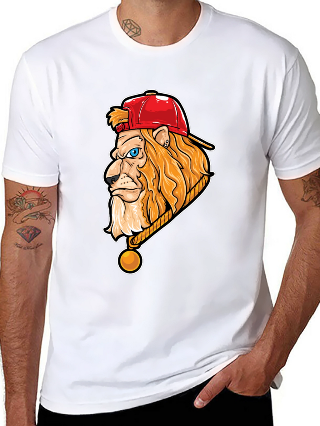 Lion Head Graphic Tee - Cool Streetwear Style