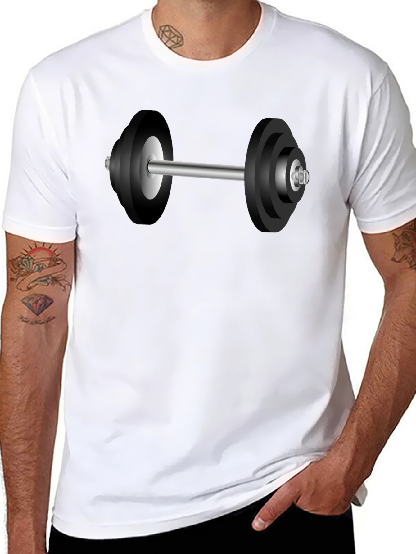 Weightlifting Dumbbell Graphic Tee