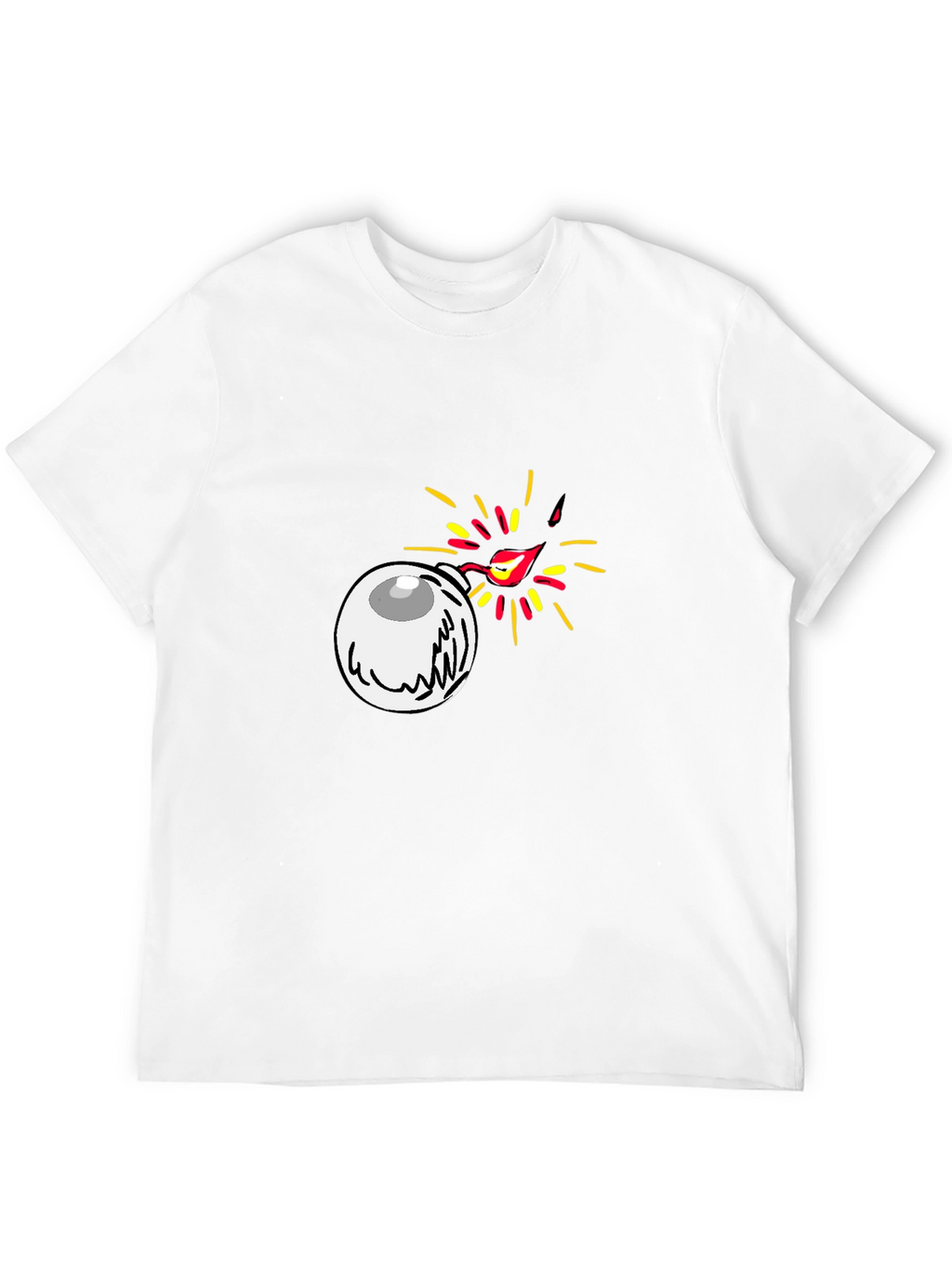 Eye Bomb Graphic Tee - Black Cotton T-Shirt