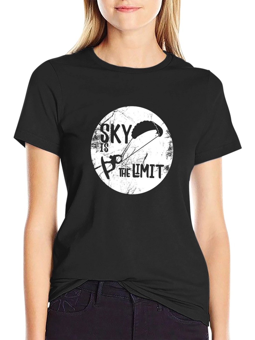 Sky is the Limit Black Graphic Tee