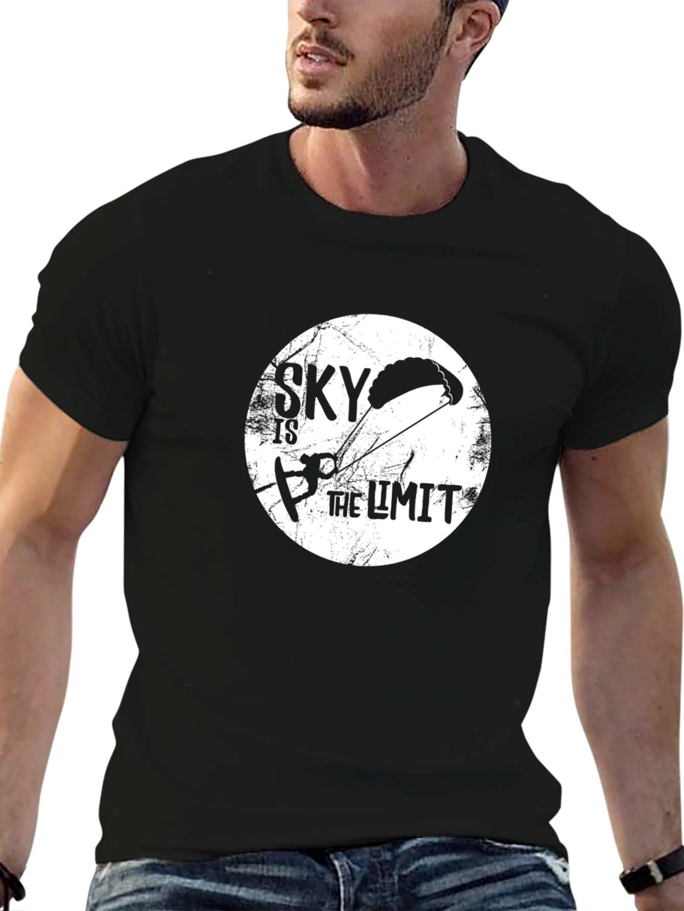 Sky is the Limit Black Graphic Tee