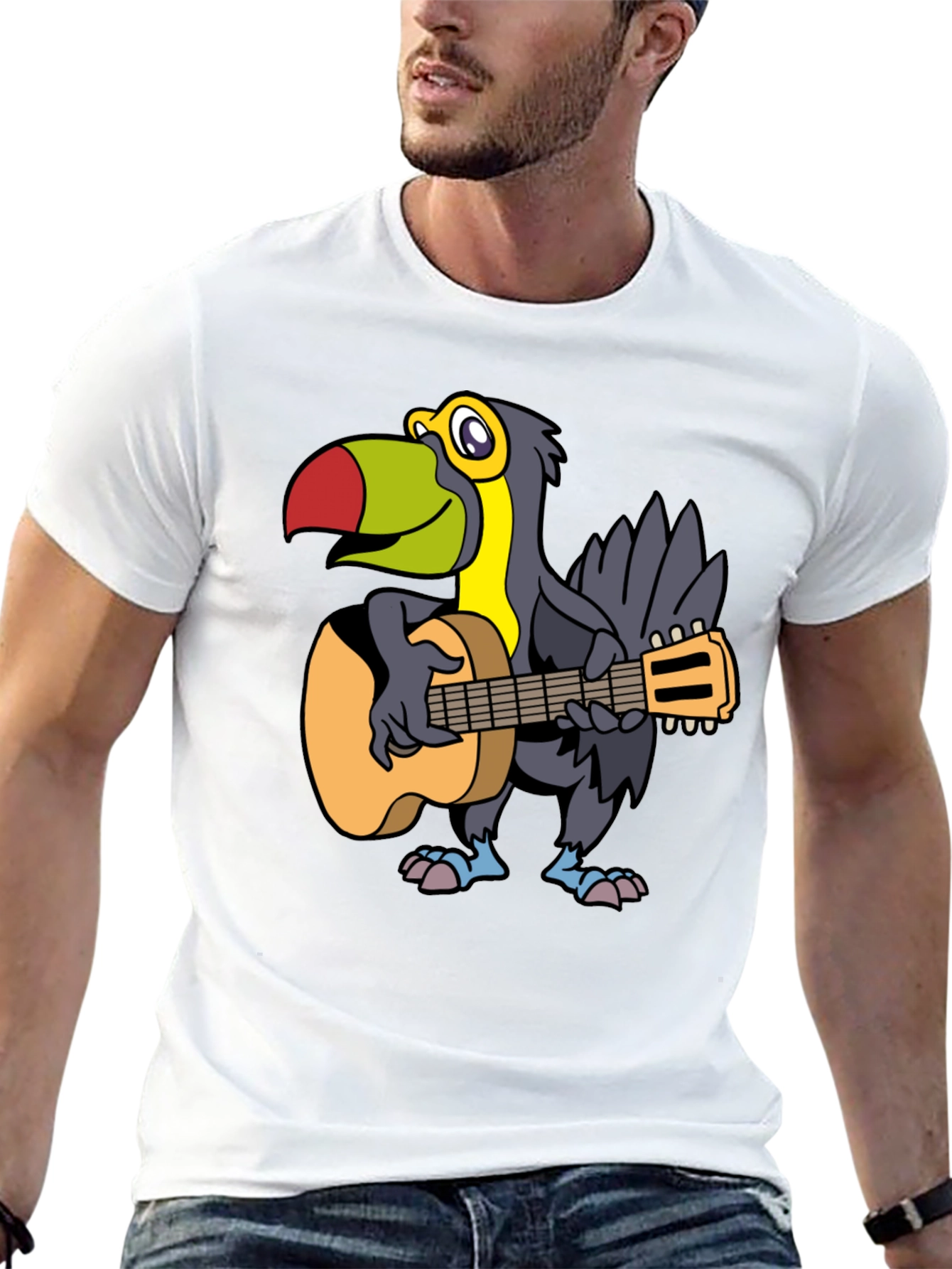 Toucan Guitarist Graphic Tee