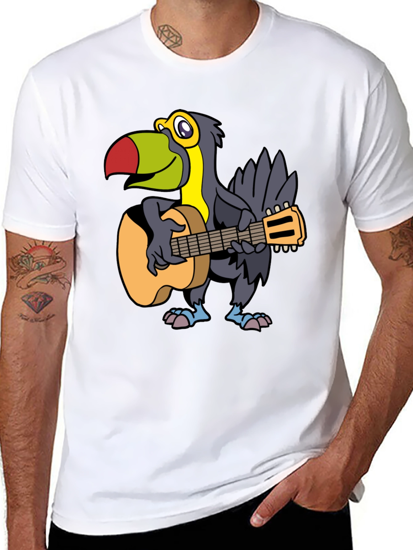 Toucan Guitarist Graphic Tee