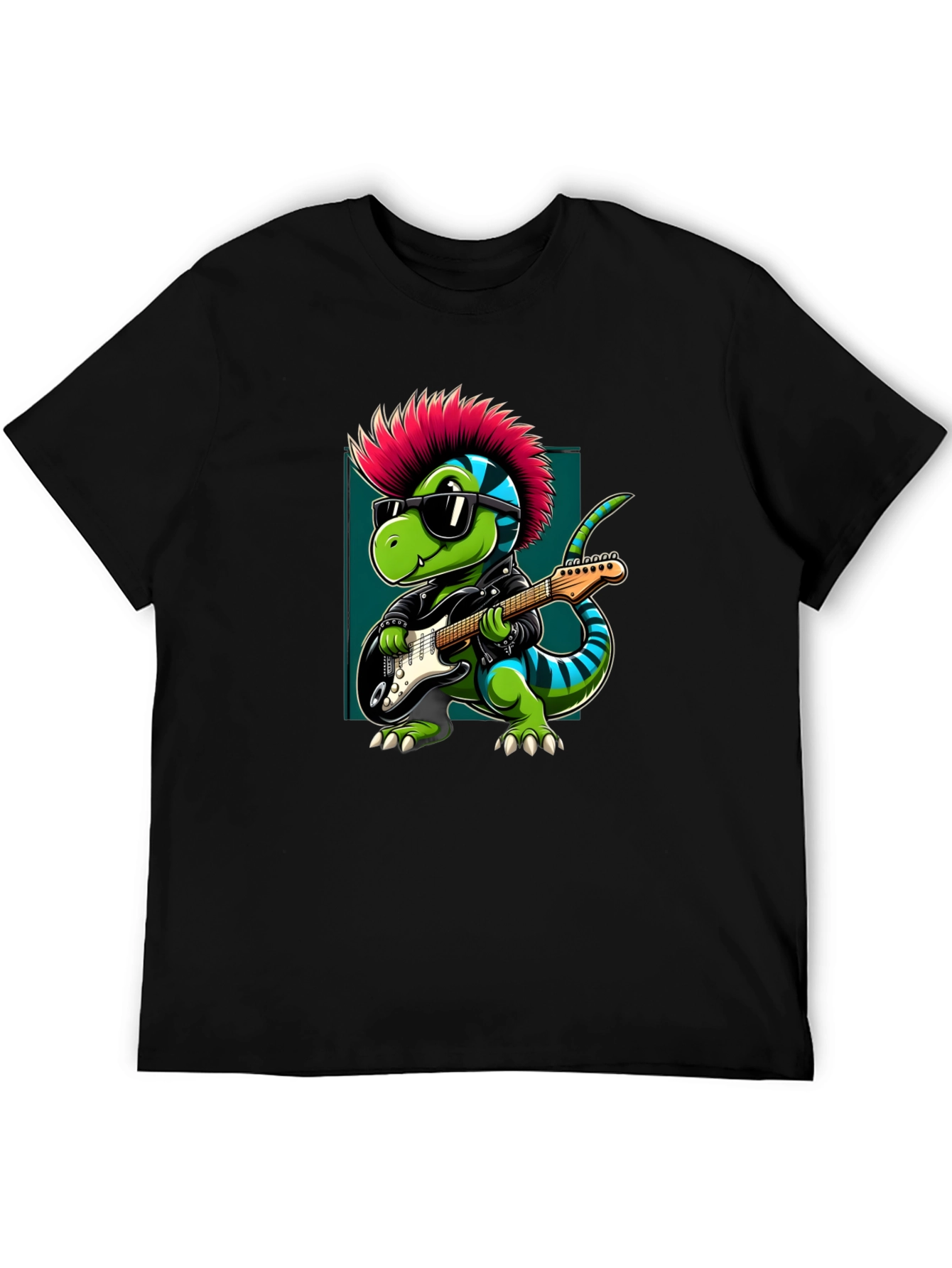 Punk Rock Dinosaur Guitarist T-Shirt