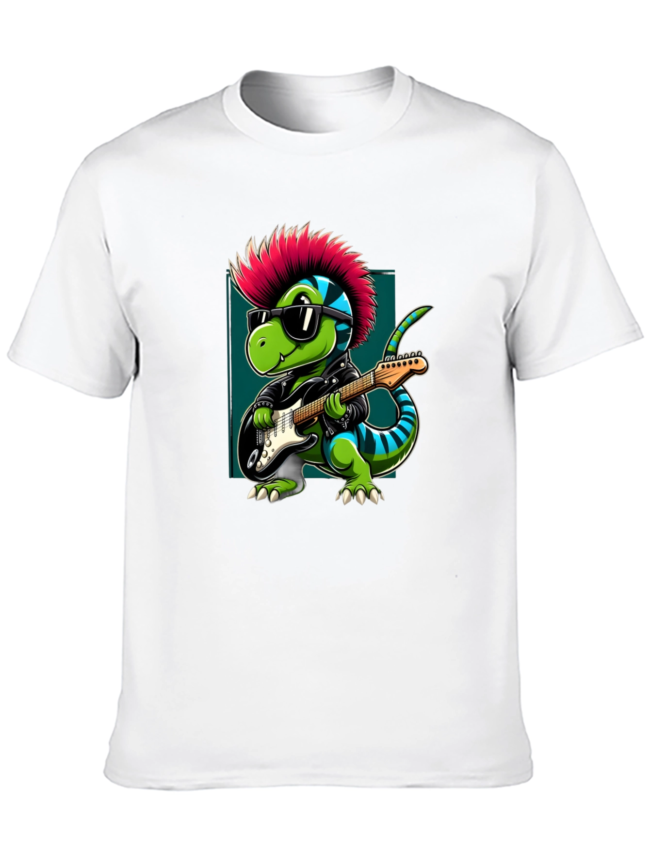 Punk Rock Dinosaur Guitarist T-Shirt