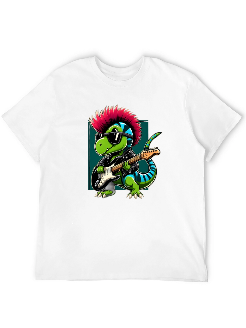 Punk Rock Dinosaur Guitarist T-Shirt